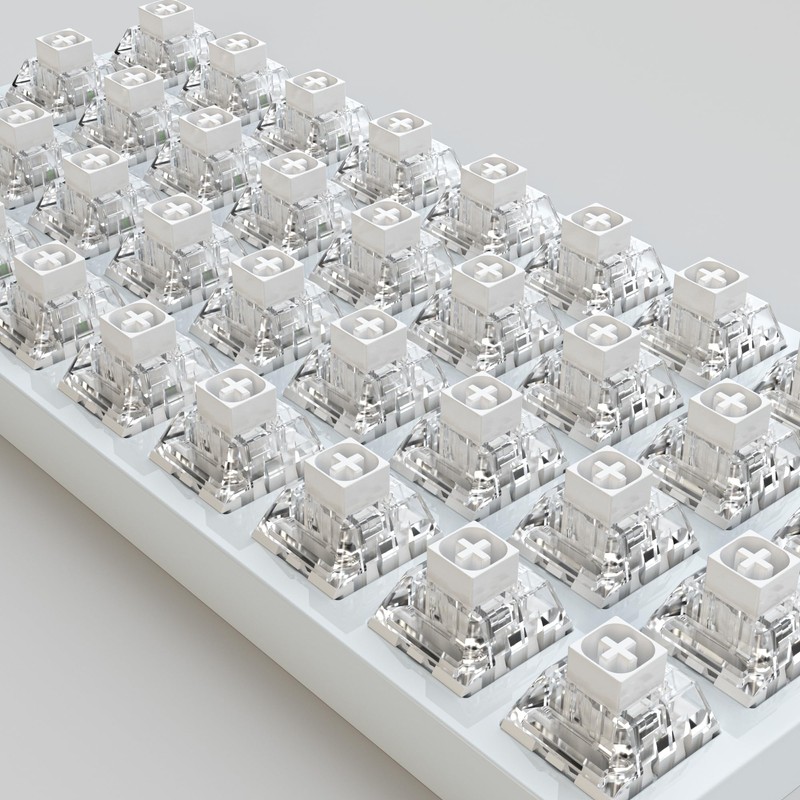Kailh Box White Clicky Keyboard Switch,3-pin 45gf Pre-Lubed Dustproof Waterproof