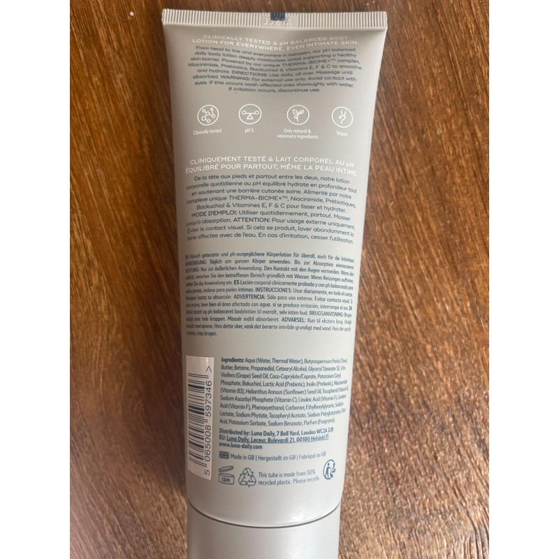 Luna Daily Body Lotion for Dry & Sensitive Skin |