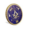 Freemason Masonic Brotherhood Car Emblems Gold Plated in Blue Masonic