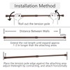 Spring Curtain Tension Rods, 6 Pack Cupboard Bars Tensions Rods