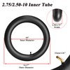 Universal 2.50/2.75-10 Dirt Bike Replacement Inner Tubes with Bend Valve