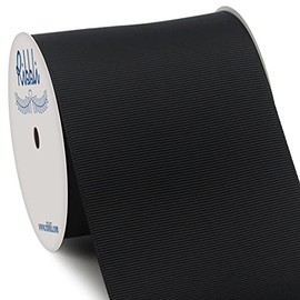 Ribbli Black Grosgrain Ribbon,3 inches x Continuous 10 Yards,Use for Bows DIY Hair Accessories,Gift Wrapping,Craft and Sewing