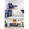 Gold Cushion Cover Solid Color (Semura Mid Blue, 45x45cm)