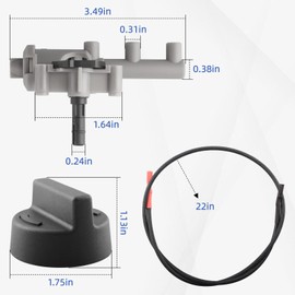 GEAIN RV Stove Piezo Igniter Kit Fits for Atwood, Wedgewood, Dometic, Suburban, Garystone, Magic Chef 3 Burner RV Stove (3 Outlets Piezo Ignitor 56096, Knob and 3 Wires)