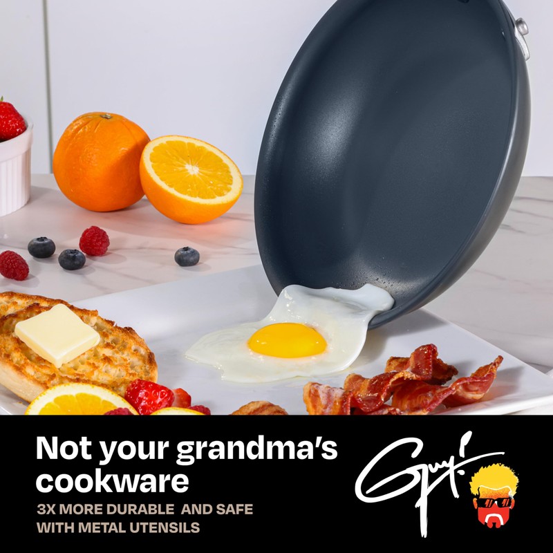 Guy Fieri's Flavortown 8.5" Laser Titanium Frying Pan - Non
