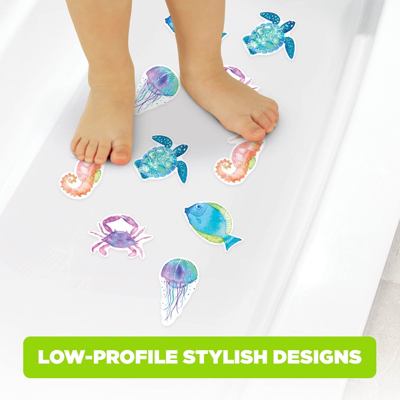 Ginsey Aqua Touch Sea Life Adhesive Non-Slip Safety Treads Tub
