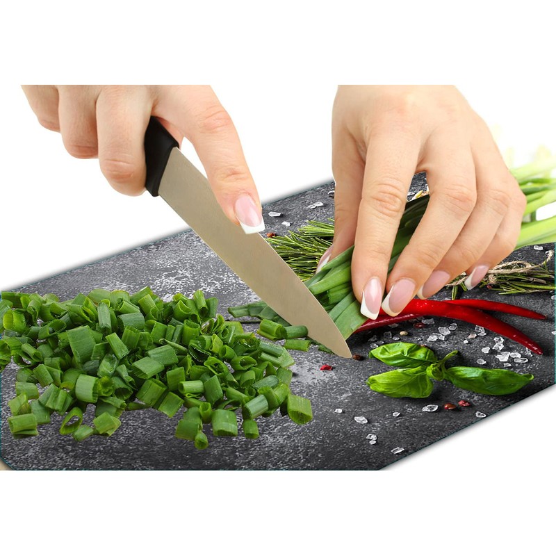 TMK Chopping Board Glass 30 x 22 cm with Pepper