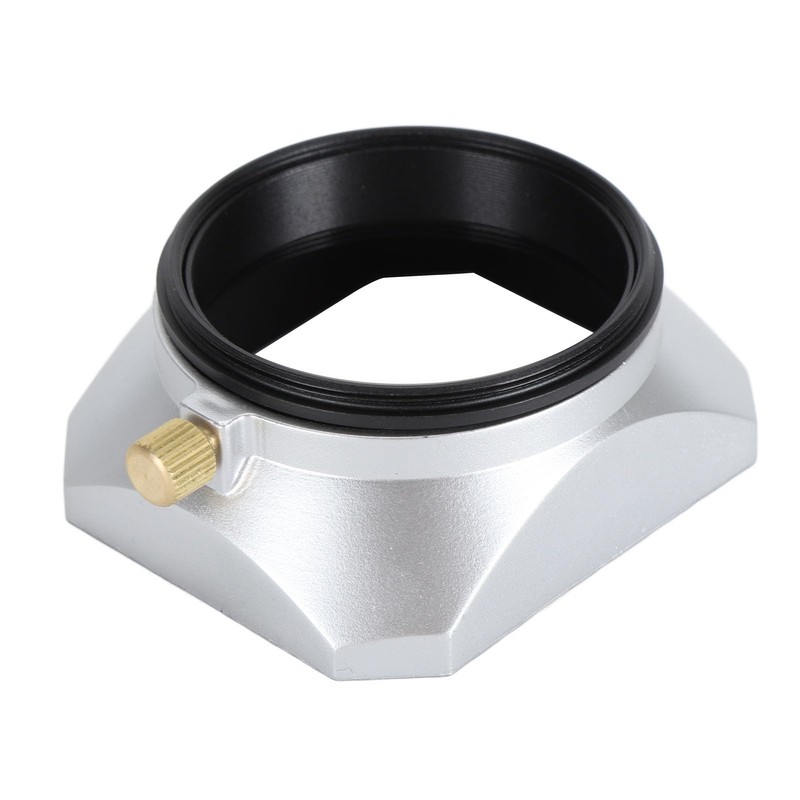 52mm Lens Hood, Retro Silver Square Lens Hood Shade for
