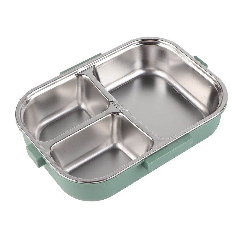 Thermal Lunch Box 1100ml Double Layer 3 Grid Design 304