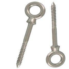 M6 Wood Eye Screw Threaded Bolt Made of Stainless Steel for Secure Wood Connection Direct Timber Mounting M6 x 60mm (Pack of 2)