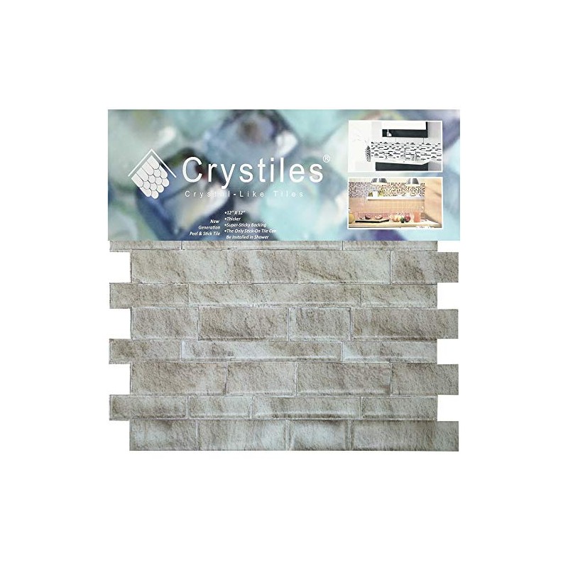 Crystiles 12"x12" Vinyl Peel and Stick Tile Backsplash, Matte Finish