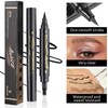 2-in-1 Microblading Eyebrow Pencil with 4 Fork Tips, Magic 3D