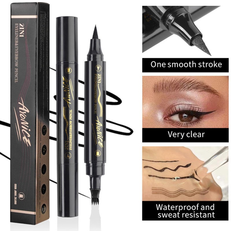 2-in-1 Microblading Eyebrow Pencil with 4 Fork Tips, Magic 3D