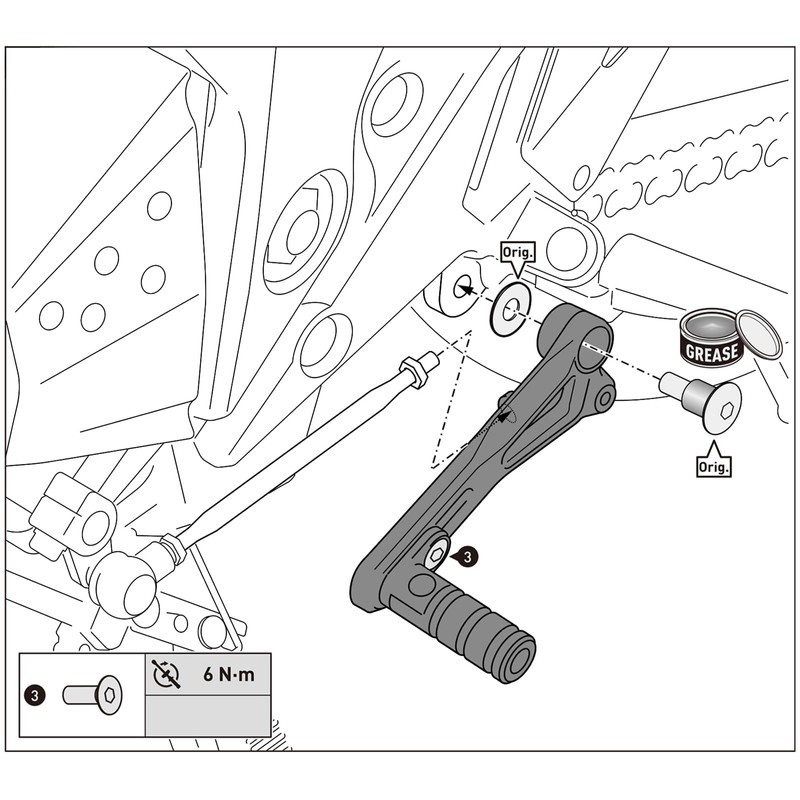 HRuizq Motorcycle Modified Aluminum Alloy Shift Lever Shift Lever Lengthened