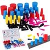 Briwooody 80 Pcs Rubber Plugs 8-Sizes Silicone Tapered Plug Kit