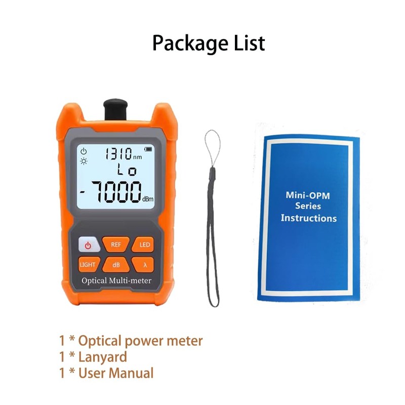 FTTH Optical Power Meter -70dBm - +6dBm Portable Optical Cable