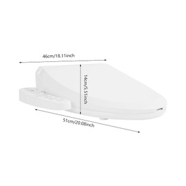 Electric Heated Bidet Warmer Water Toilet Seat,Electric Bidet Toilet Seat,1300w Flushing Power, Vibrating Flush, Automatic Deodorizing Function For Homes, Bedrooms, Companies, And Hotels In The Toilet