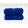 Lex's Linens Pack of 2 100% Combed Cotton Royal Blue