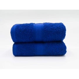 Lex's Linens Pack of 2 100% Combed Cotton Royal Blue Hand Towels