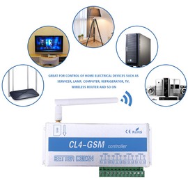 Drahtlose Fernbedienung GSM SMS Smart Call Home Security System Schalter Elektrische Haushaltsgeräte Fernbedienung CL4-GSM(EU Plug)