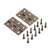 Dophee 2Pcs 2.56"x1.57" Retro Style Antique Bronz Iron Decorative Hinges