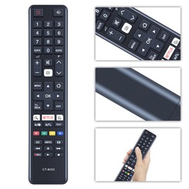 TCNOUMT New CT-8053 Remote Control Suitable for Toshiba Smart UHD LED TV 28W3754DG 28W3763DG 32L3763DA 32W3763DA 40L3663DG 48U7653DB 43U6663DG 43V6763DA 49U6663DG G G 55L3 763DG 65U6663DG 75U6763DA