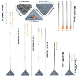 85Inch Wall Mop, Long Handle Wall Cleaner,Baseboard Cleaner Tool with Handle , Wall Cleaning Mop,360° Rotatable。Dirt on Walls, Floors, Ceiling Fans