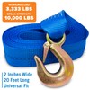 Boat Trailer Winch Strap with Hook, Heavy Duty Replacement for