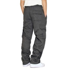 CEHT Men's Cargo Sweatpants Joggers Casual Pants with Pockets for Hiking Athletic Workout Dark Grey
