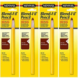 Minwax 110076666 N0 7 Blend-Fil Wood Repair Stain Pencil, Mahogany - 4 Pack
