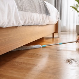 Washable Under-Bed Duster for Crevice Cleaning - Extendable Flexible Brush for Low Furniture and High Corners