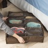 Under Bed Storage Shoe Organizer Bag with Clear Plastic Zippered