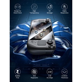 JSAUX JSAUX 2-Pack Steam Deck Screen Protector, Ultra HD Glass Protector 9H Hardness Easy to Install with Guiding Frame Scratch Resistant Tempered Glass for Steam Deck/Steam Deck OLED, Come with Toolkits