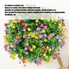 Flower Wreath Spring Babysbreath Faux Round Flower Wreath for Living