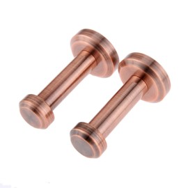 Mgoodoo 2pcs Wall-Mount Robe Coat Hook,Towel Hook,Heavy Duty Clothes Hanger Brushed Brass for Bathroom Lavatory Closets-Brushed Red Copper