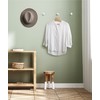 NAUMOO Wooden White Wall Hooks - Pack of 4 -