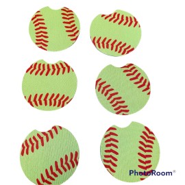 Unbranded (6) Neoprene Car Cupholder Coasters-Yello