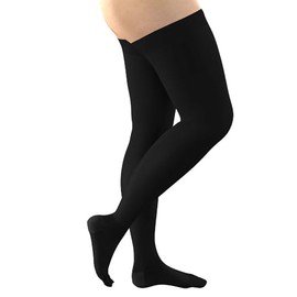 FITLEGS™ 2 (23-32mmHg) Thigh Length, Closed Toe (Black, Medium)