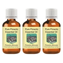Devprayag Pure Pimento Essential Oil (Pimenta officinalis) Natural Therapeutic Grade Steam Distilled (Pack of Three) 100ml X 3 (10 oz)