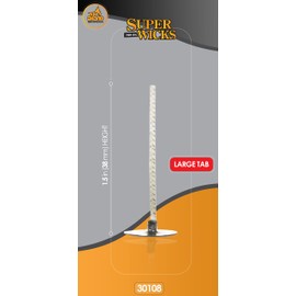 Self Standing Cotton Wicks for Glass Oil Cup – 50 Pack, Large Tabs, 1.5” Wicks – No Floater Needed – for Candle Lighting, Multipurpose – by Ner Mitzvah