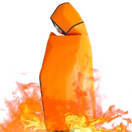 SP ESCRIY Fireproof Cloak Hooded Fire Escape Blanket Emergency Fire Escape Cape