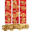 ELLZK 36 sobres chinos rojos con dinero de la suerte,