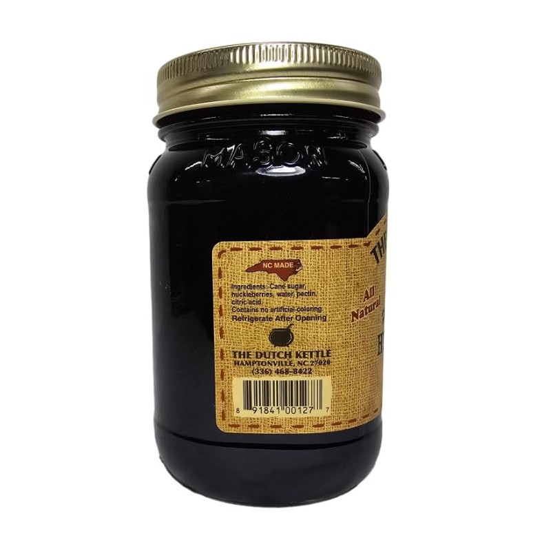 Amish Homemade Style Huckleberry Jam 2/19 Oz Jars with Added