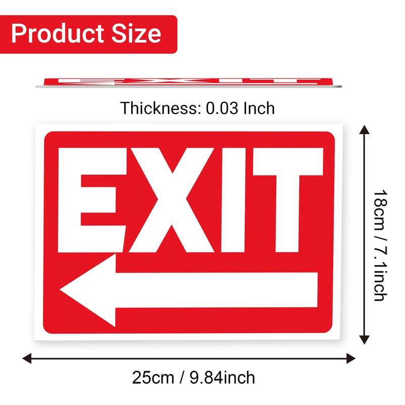 Exit Signs 2 Pack 10x7 Inch with Directional Right Ideal