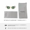 WDZAYXC Round Polarized Sunglasses with Thick Frame for Men and