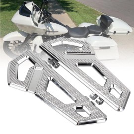Unbranded Chrome Front Driver Rider Floorboard Footboard For Harley Tour Street Tri Glide