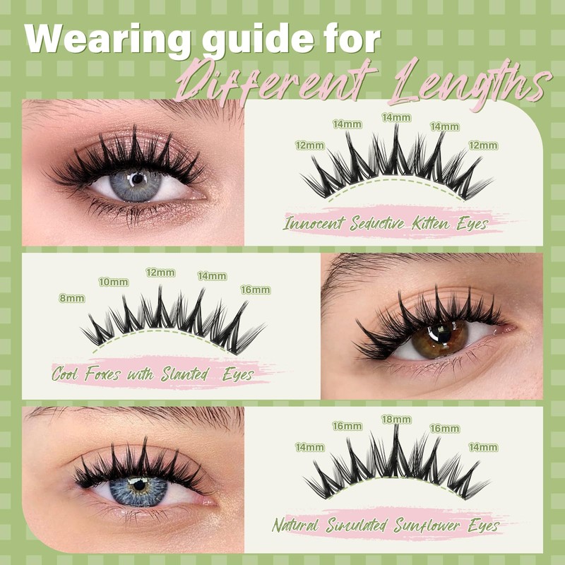 KEYYOU Fairy Chispa Lash Clusters Eyelash Extension D Curl 120Pcs