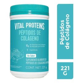 Péptidos De Colágeno Vital Proteins En Polvo Sin Sabor 221g                                                                                           