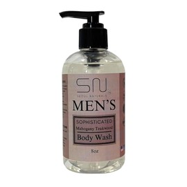 Seoul Naturals Men's Body Wash, Sophisticated Mahogany Teakwood Scent, k beauty, 8 oz