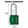 RESET- 4 Digit Combination Padlock with 2.4 inch Long Shackle,